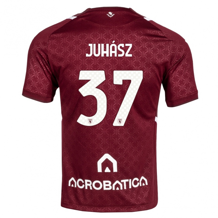 גברים כדורגל Martin Juhász #37 בורדו לבן ג'רזי ביתית 2026/27