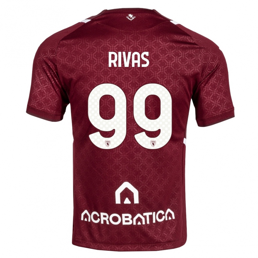 גברים כדורגל Feder Rivas #99 בורדו לבן ג'רזי ביתית 2026/27