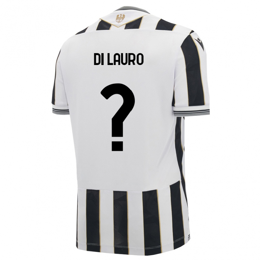 גברים כדורגל Rosario Di Lauro #0 שחור לבן ורוד ג'רזי ביתית 2026/27