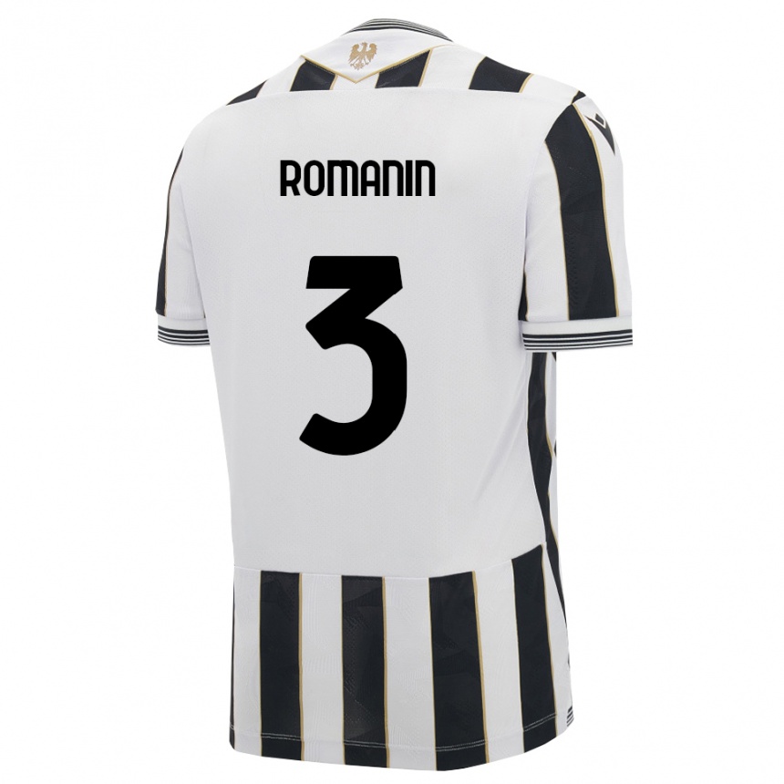 גברים כדורגל Mattia Romanin #3 שחור לבן ורוד ג'רזי ביתית 2026/27 גברים כדורגל Mattia Romanin #3 שחור לבן ורוד ג'רזי ביתית 2026/27