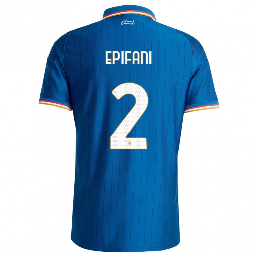 גברים כדורגל Lorenzo Epifani #2 כחול לבן אדום ג'רזי ביתית 2026/27