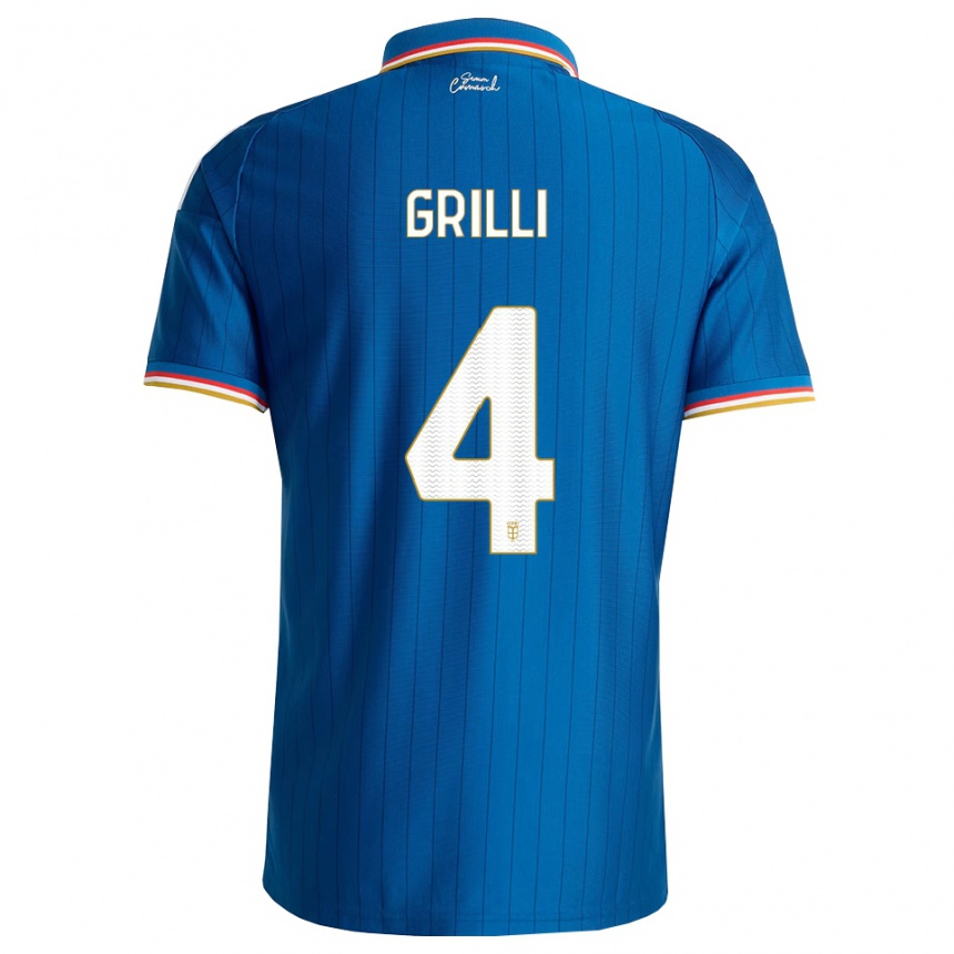 גברים כדורגל Federico Grilli #4 כחול לבן אדום ג'רזי ביתית 2026/27