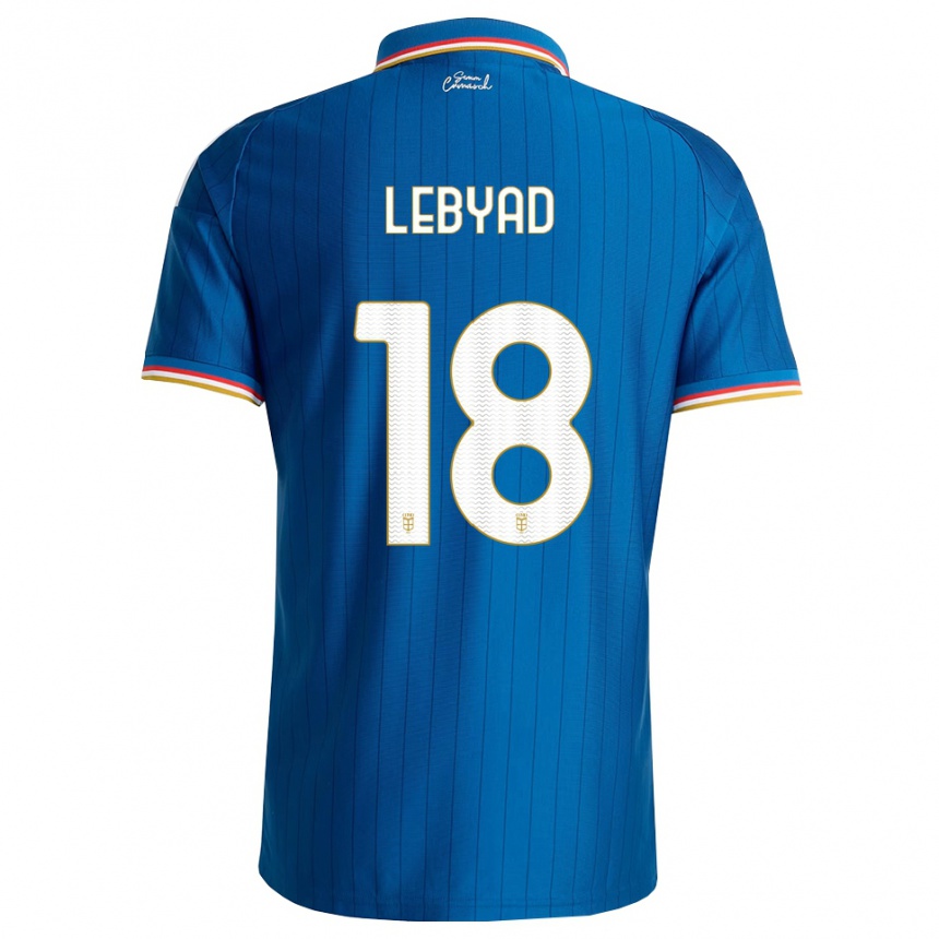 גברים כדורגל Omar Lebyad #18 כחול לבן אדום ג'רזי ביתית 2026/27 גברים כדורגל Omar Lebyad #18 כחול לבן אדום ג'רזי ביתית 2026/27