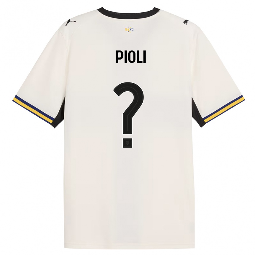 גברים כדורגל Federico Pioli #0 לבן מבריק שחור צהוב ג'רזי ביתית 2026/27