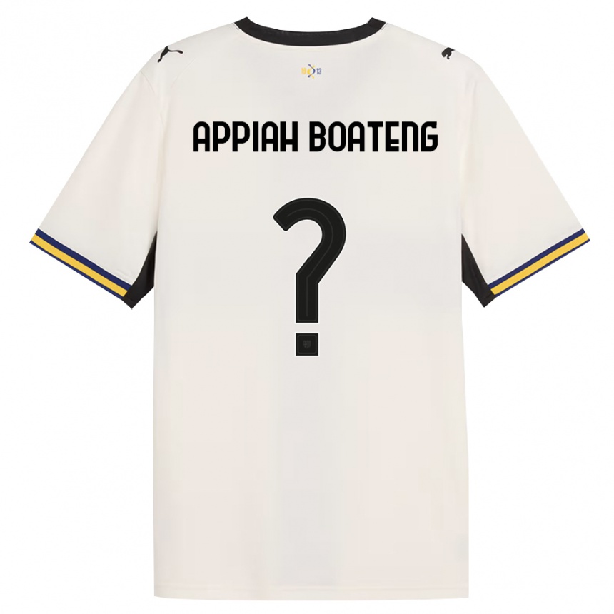 גברים כדורגל Matthew Appiah Boateng #0 לבן מבריק שחור צהוב ג'רזי ביתית 2026/27