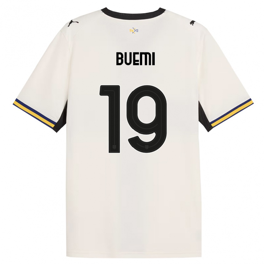 גברים כדורגל Federico Buemi #19 לבן מבריק שחור צהוב ג'רזי ביתית 2026/27