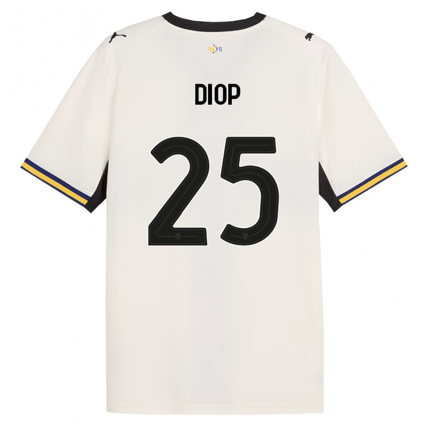 גברים כדורגל Doro Diop #25 לבן מבריק שחור צהוב ג'רזי ביתית 2026/27 גברים כדורגל Doro Diop #25 לבן מבריק שחור צהוב ג'רזי ביתית 2026/27