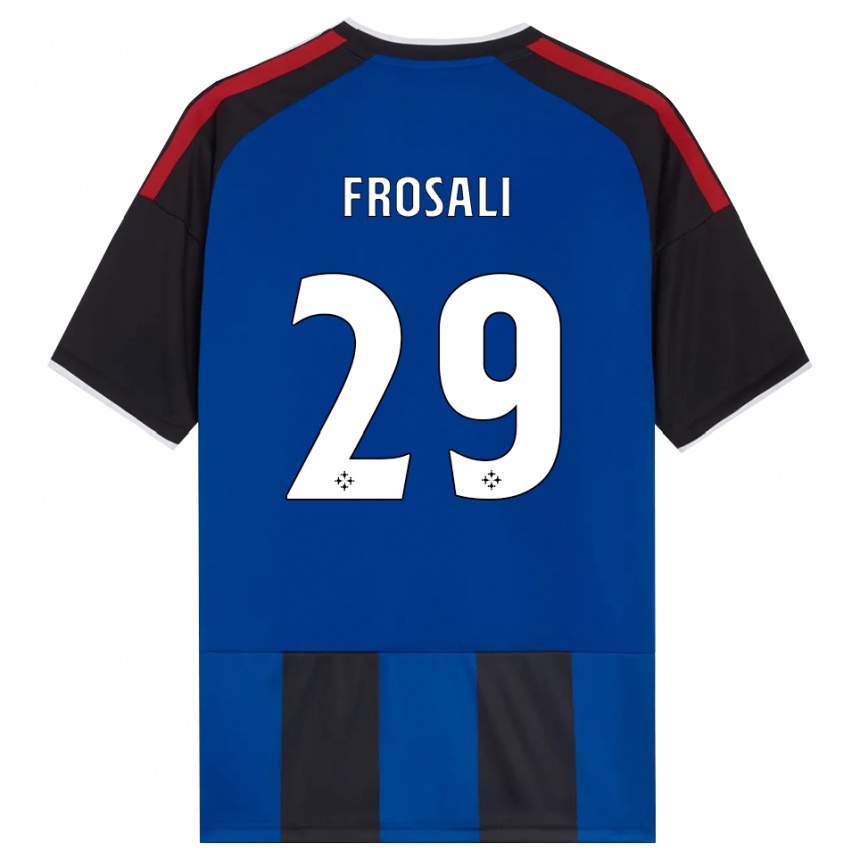 גברים כדורגל Jacopo Frosali #29 כחול שחור אדום לבן ג'רזי ביתית 2026/27