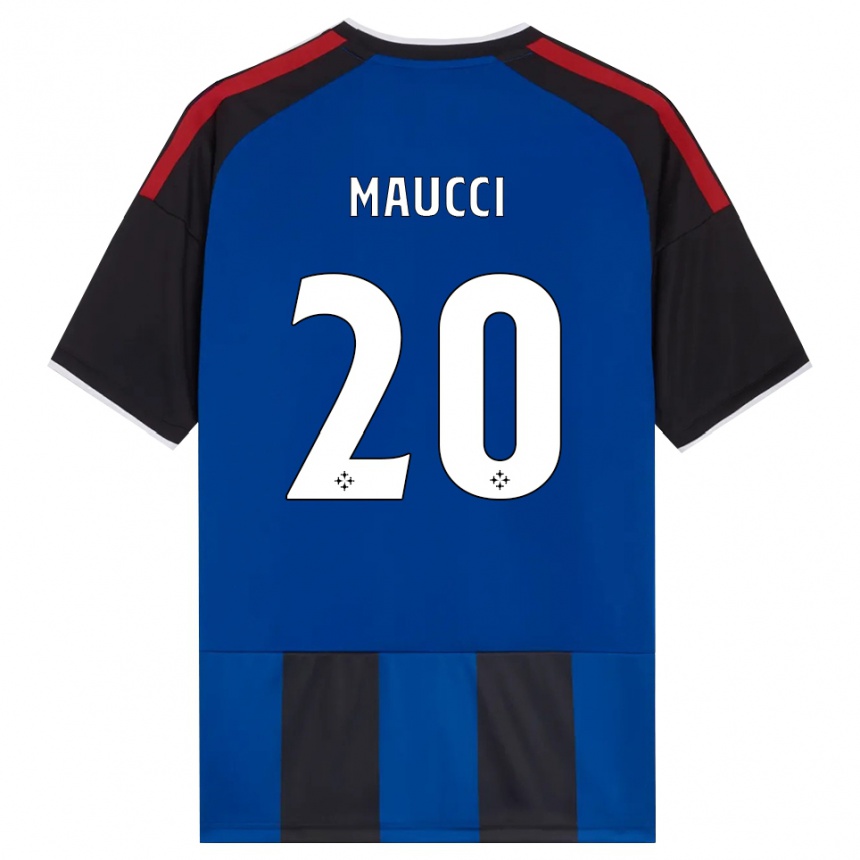 גברים כדורגל Giacomo Maucci #20 כחול שחור אדום לבן ג'רזי ביתית 2026/27