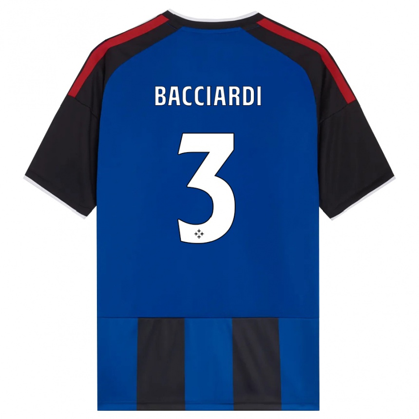 גברים כדורגל Lorenzo Bacciardi #3 כחול שחור אדום לבן ג'רזי ביתית 2026/27