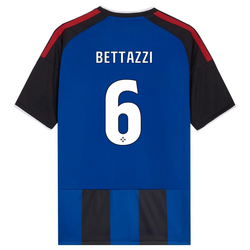 גברים כדורגל Brando Bettazzi #6 כחול שחור אדום לבן ג'רזי ביתית 2026/27