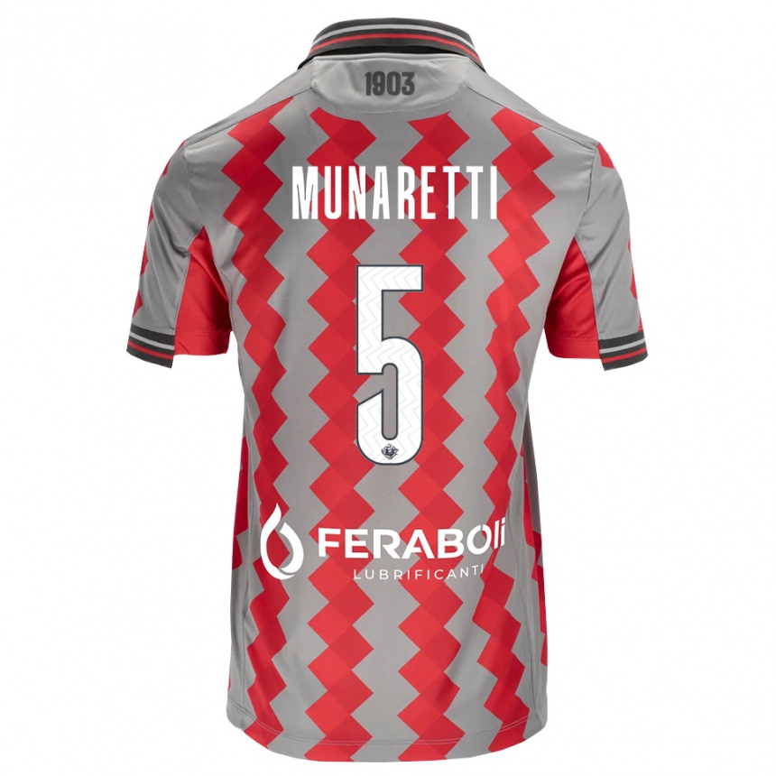 גברים כדורגל Luca Munaretti #5 אפור אדום לבן ג'רזי ביתית 2026/27 גברים כדורגל Luca Munaretti #5 אפור אדום לבן ג'רזי ביתית 2026/27