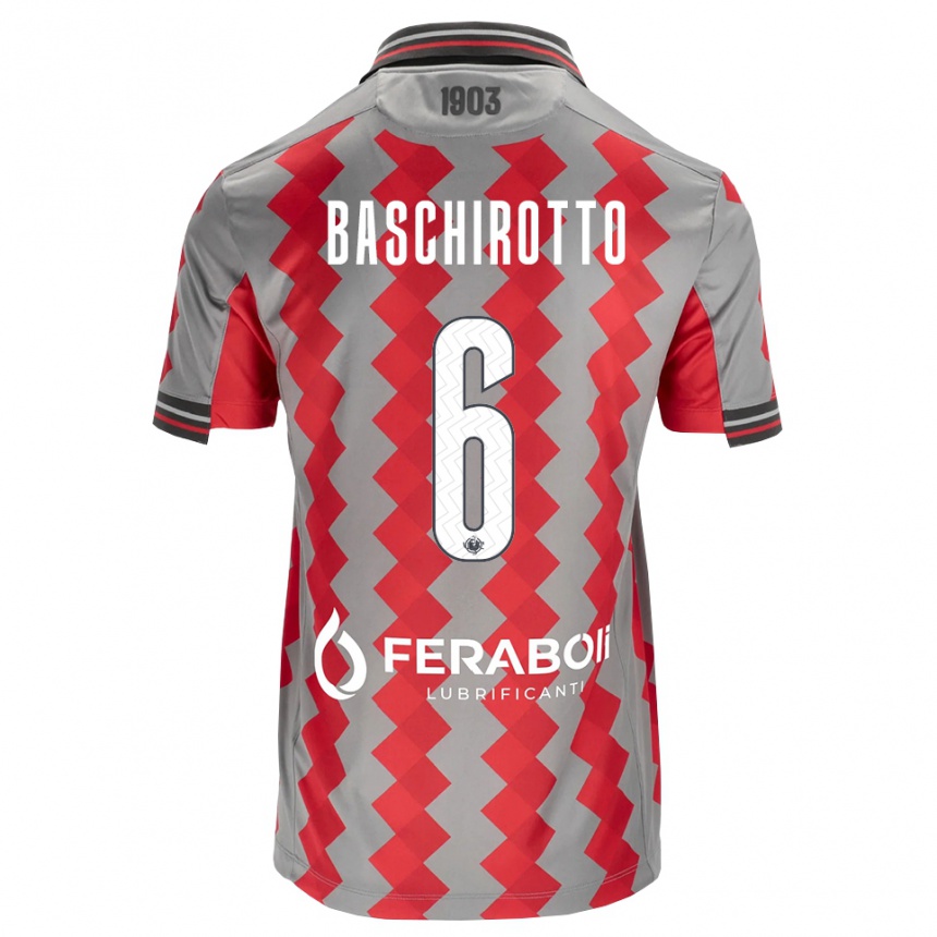 גברים כדורגל Federico Baschirotto #6 אפור אדום לבן ג'רזי ביתית 2026/27