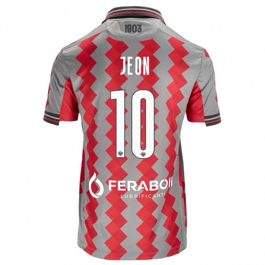 גברים כדורגל Joseph Jeon #10 אפור אדום לבן ג'רזי ביתית 2026/27 גברים כדורגל Joseph Jeon #10 אפור אדום לבן ג'רזי ביתית 2026/27
