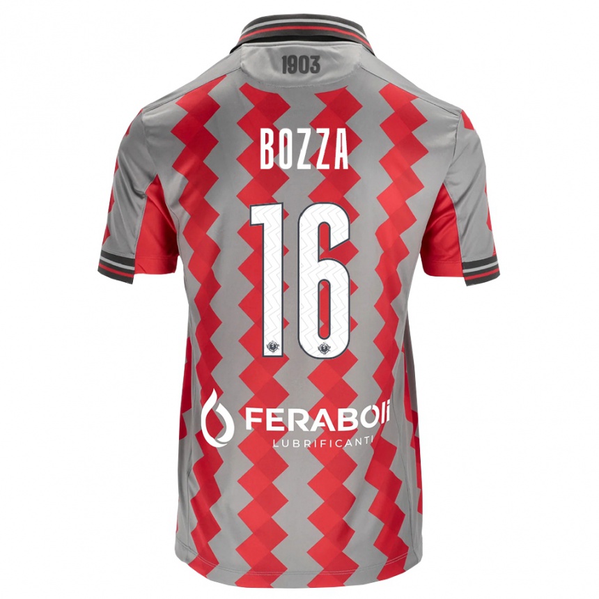 גברים כדורגל Mattia Bozza #16 אפור אדום לבן ג'רזי ביתית 2026/27 גברים כדורגל Mattia Bozza #16 אפור אדום לבן ג'רזי ביתית 2026/27