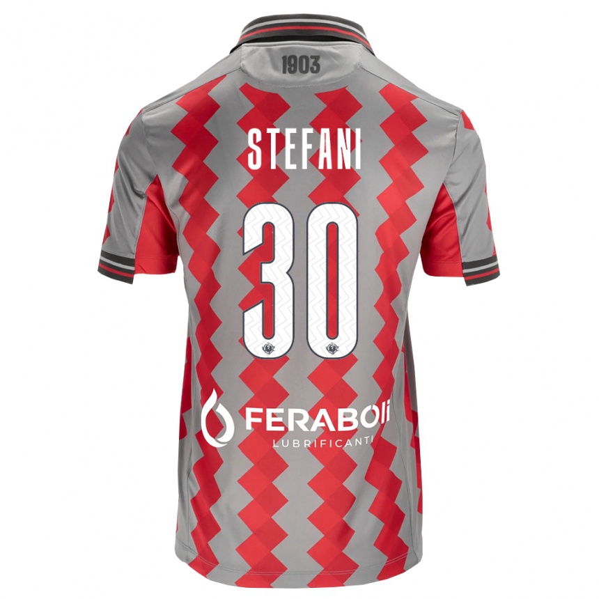 גברים כדורגל Christian Stefani #30 אפור אדום לבן ג'רזי ביתית 2026/27