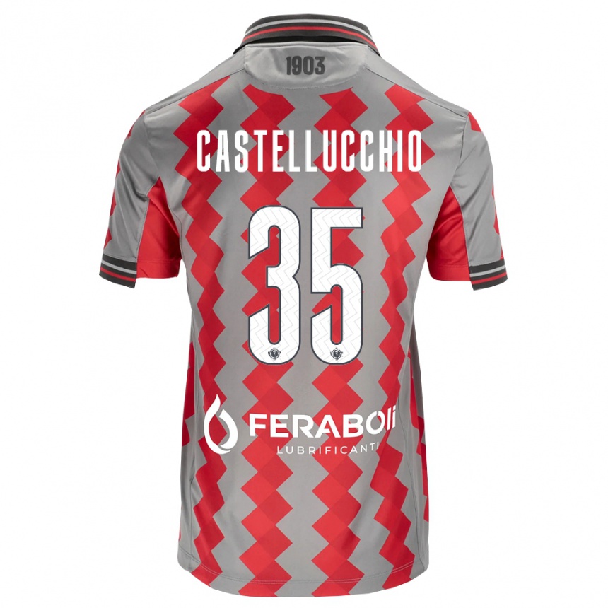 גברים כדורגל Gabriele Castellucchio #35 אפור אדום לבן ג'רזי ביתית 2026/27