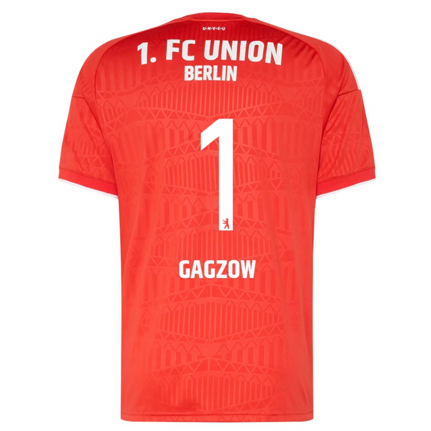 גברים כדורגל Fritz Gagzow #1 אדום לבן ג'רזי ביתית 2026/27