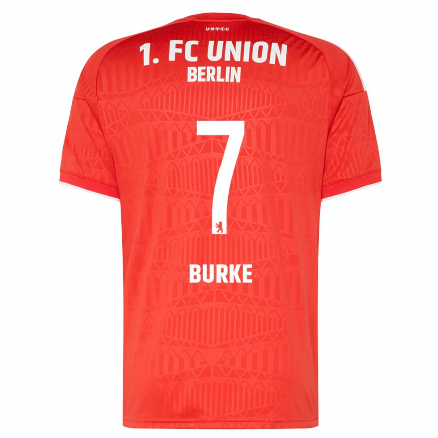 גברים כדורגל אוליבר בורק #7 אדום לבן ג'רזי ביתית 2026/27
