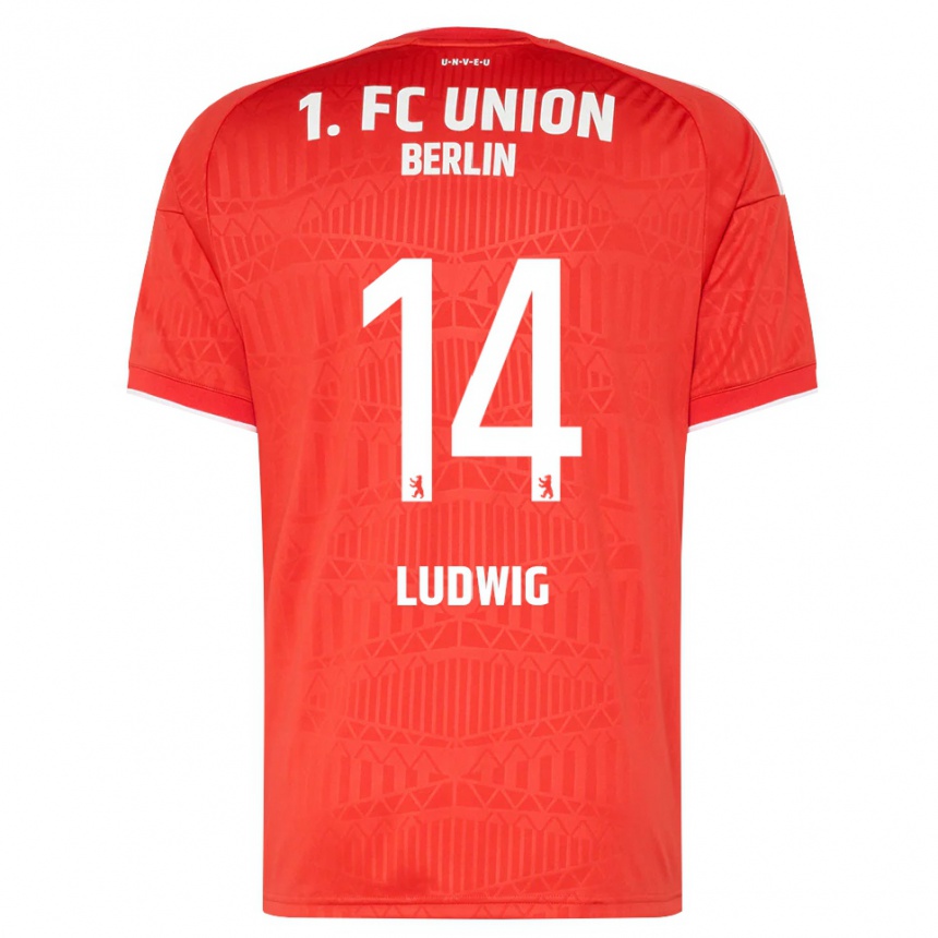 גברים כדורגל Brandon Ludwig #14 אדום לבן ג'רזי ביתית 2026/27