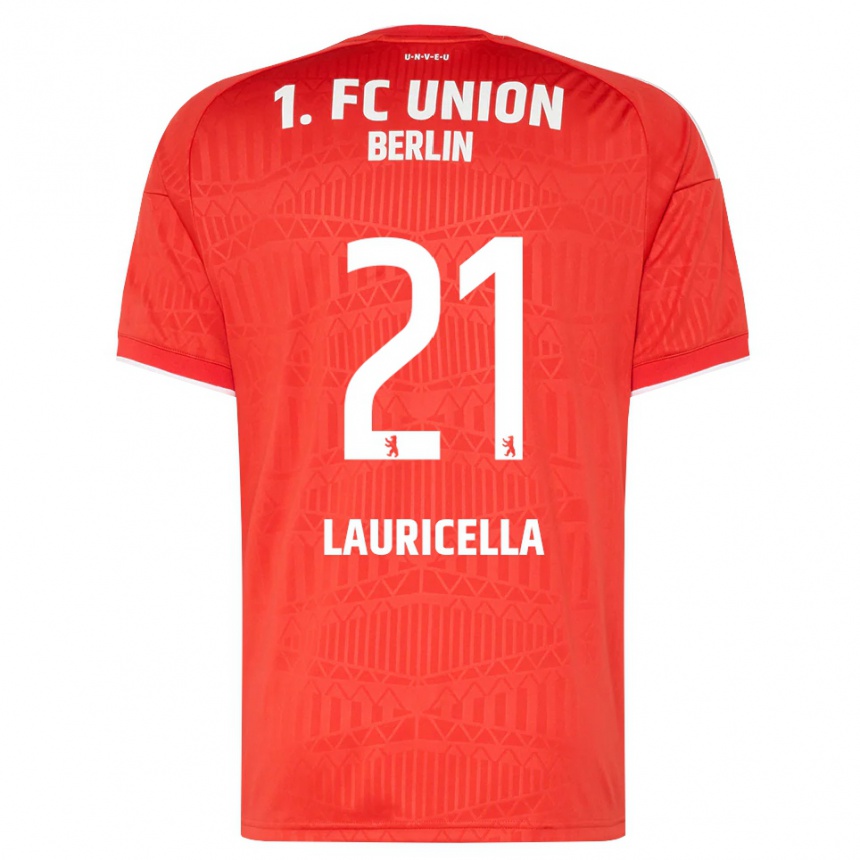 גברים כדורגל Guiseppe Lauricella #21 אדום לבן ג'רזי ביתית 2026/27