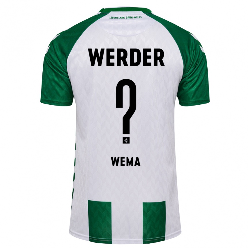 גברים כדורגל Aize Wema #0 ירוק לבן ג'רזי ביתית 2026/27