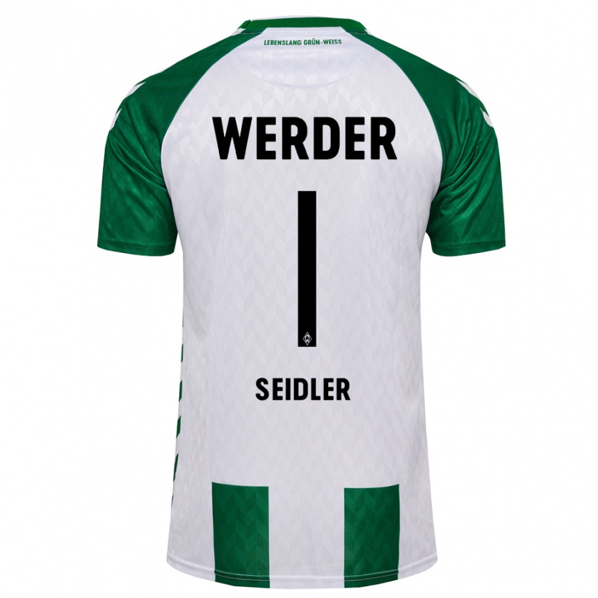 גברים כדורגל Calvin Seidler #1 ירוק לבן ג'רזי ביתית 2026/27