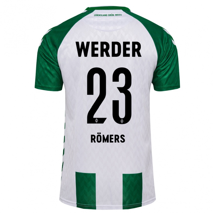 גברים כדורגל Arian Römers #23 ירוק לבן ג'רזי ביתית 2026/27