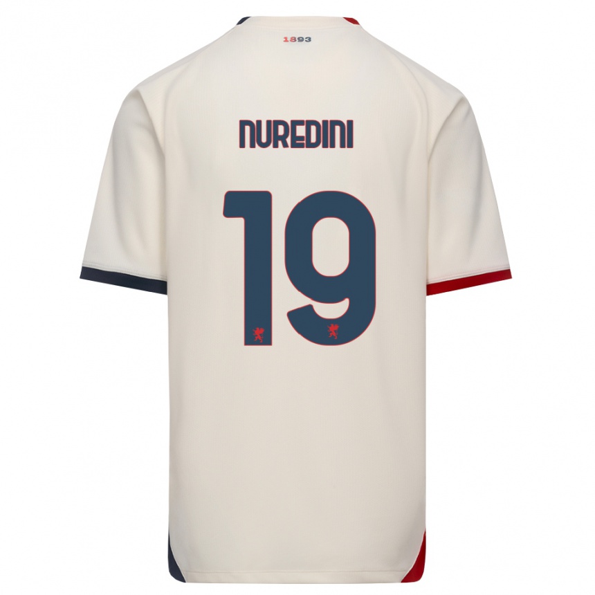 גברים כדורגל Joi Nuredini #19 לבן מבריק אדום הרחק ג'רזי 2026/27