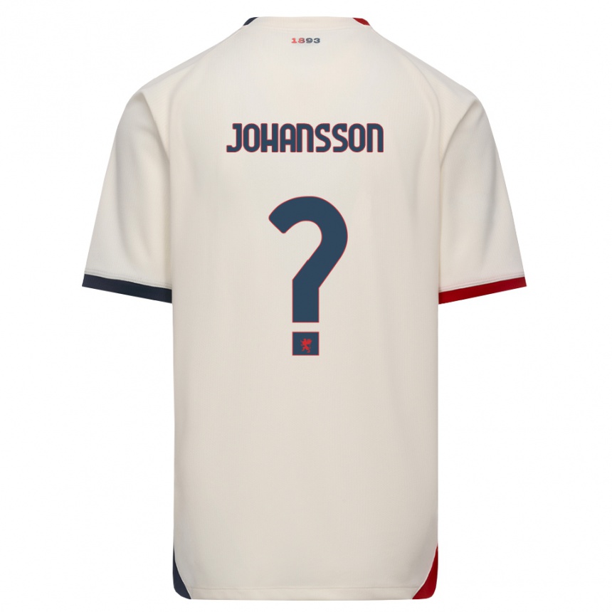 גברים כדורגל Vincent Johansson #0 לבן מבריק אדום הרחק ג'רזי 2026/27