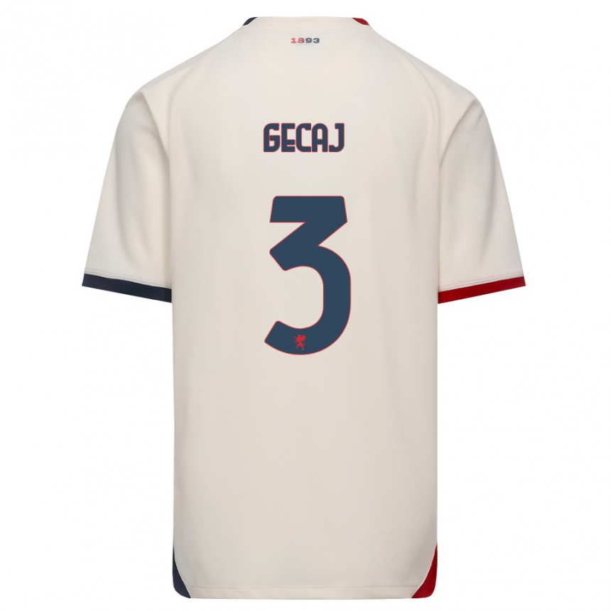 גברים כדורגל Kris Gecaj #3 לבן מבריק אדום הרחק ג'רזי 2026/27 גברים כדורגל Kris Gecaj #3 לבן מבריק אדום הרחק ג'רזי 2026/27