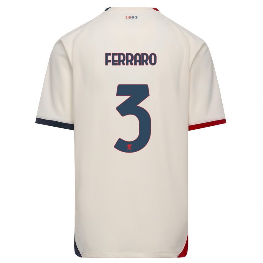 גברים כדורגל Marco Ferraro #3 לבן מבריק אדום הרחק ג'רזי 2026/27 גברים כדורגל Marco Ferraro #3 לבן מבריק אדום הרחק ג'רזי 2026/27