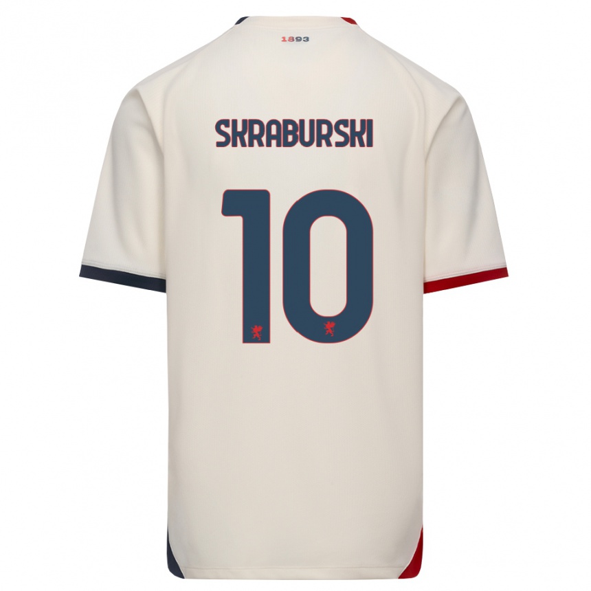 גברים כדורגל Borys Skraburski #10 לבן מבריק אדום הרחק ג'רזי 2026/27 גברים כדורגל Borys Skraburski #10 לבן מבריק אדום הרחק ג'רזי 2026/27