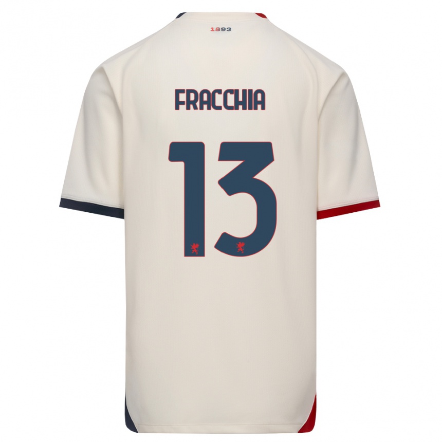 גברים כדורגל Jacopo Fracchia #13 לבן מבריק אדום הרחק ג'רזי 2026/27