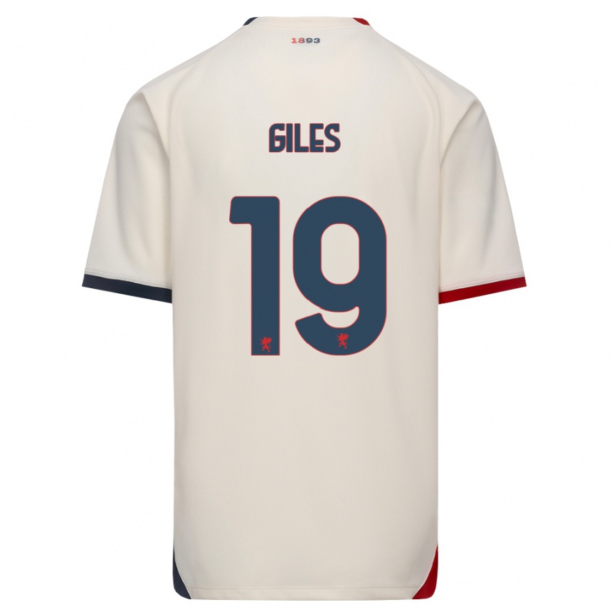 גברים כדורגל Heidi Giles #19 לבן מבריק אדום הרחק ג'רזי 2026/27