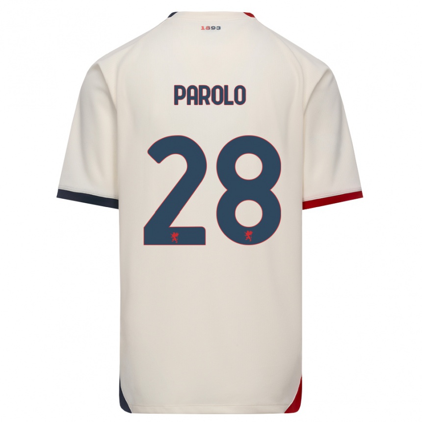 גברים כדורגל Lucrezia Parolo #28 לבן מבריק אדום הרחק ג'רזי 2026/27 גברים כדורגל Lucrezia Parolo #28 לבן מבריק אדום הרחק ג'רזי 2026/27