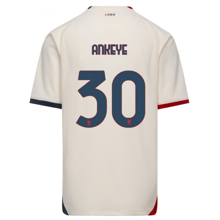 גברים כדורגל David Ankeye #30 לבן מבריק אדום הרחק ג'רזי 2026/27 גברים כדורגל David Ankeye #30 לבן מבריק אדום הרחק ג'רזי 2026/27