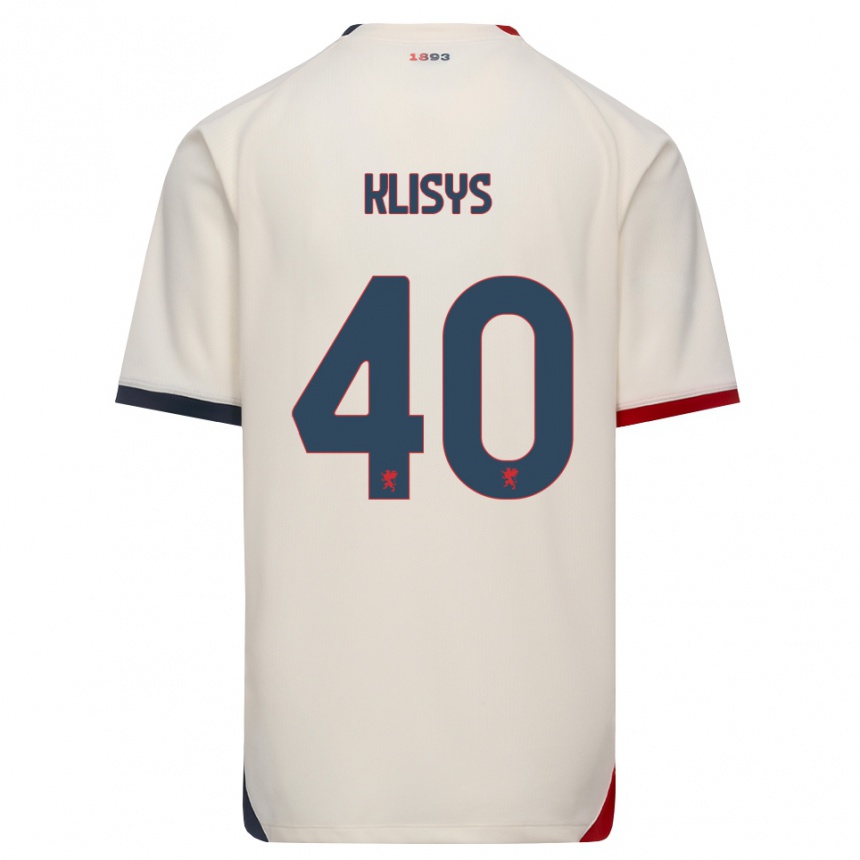 גברים כדורגל Lukas Klisys #40 לבן מבריק אדום הרחק ג'רזי 2026/27