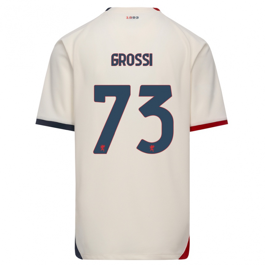 גברים כדורגל Jacopo Grossi #73 לבן מבריק אדום הרחק ג'רזי 2026/27
