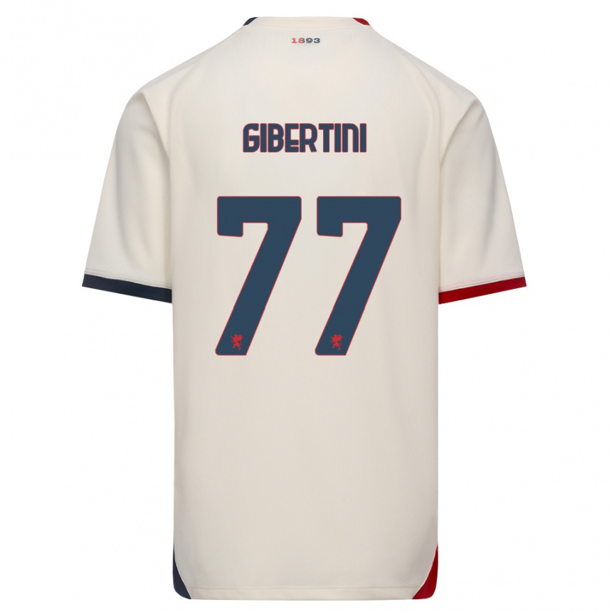 גברים כדורגל Matteo Gibertini #77 לבן מבריק אדום הרחק ג'רזי 2026/27