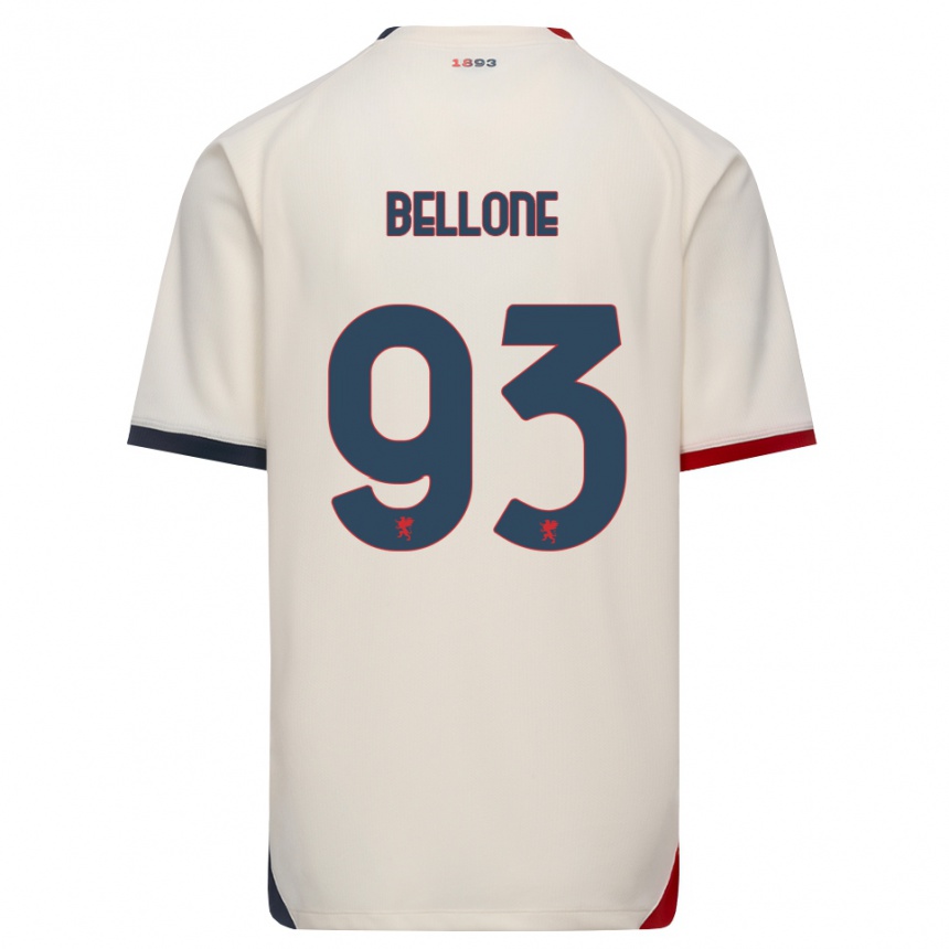 גברים כדורגל Francesco Bellone #93 לבן מבריק אדום הרחק ג'רזי 2026/27