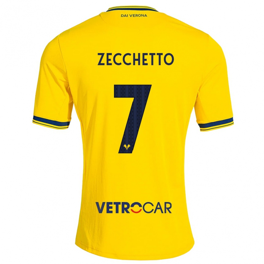 גברים כדורגל Leonardo Zecchetto #7 צהוב אדום הרחק ג'רזי 2026/27 גברים כדורגל Leonardo Zecchetto #7 צהוב אדום הרחק ג'רזי 2026/27