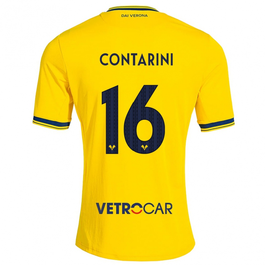 גברים כדורגל Jacopo Contarini #16 צהוב אדום הרחק ג'רזי 2026/27