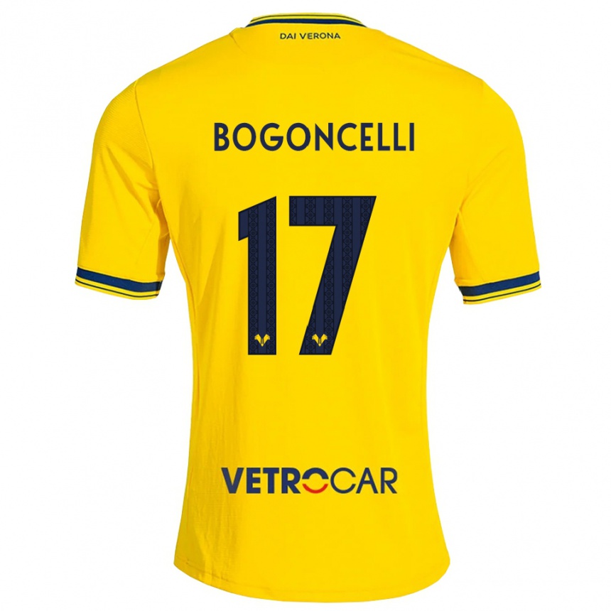 גברים כדורגל Pietro Bogoncelli #17 צהוב אדום הרחק ג'רזי 2026/27