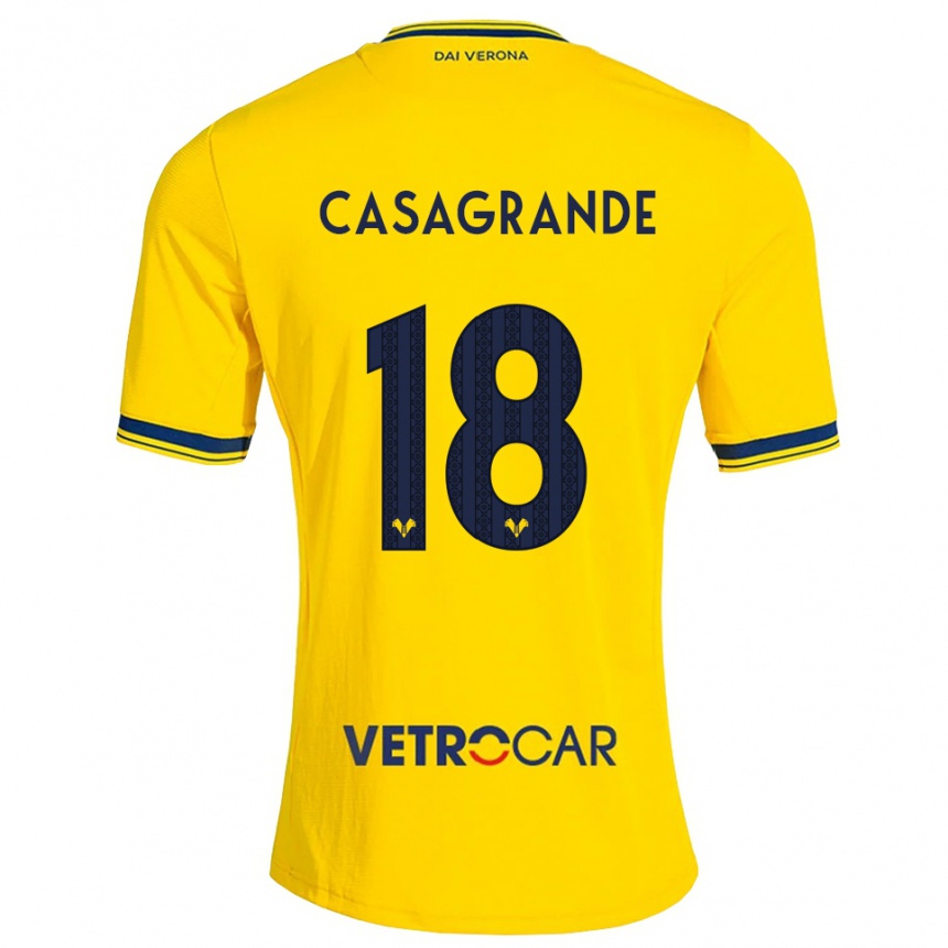 גברים כדורגל Davide Casagrande #18 צהוב אדום הרחק ג'רזי 2026/27 גברים כדורגל Davide Casagrande #18 צהוב אדום הרחק ג'רזי 2026/27
