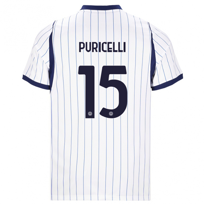 גברים כדורגל Lorenzo Puricelli #15 לבן כחול כהה הרחק ג'רזי 2026/27 גברים כדורגל Lorenzo Puricelli #15 לבן כחול כהה הרחק ג'רזי 2026/27