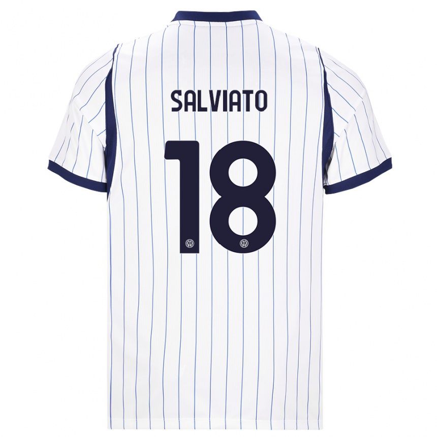גברים כדורגל Gabriel Salviato #18 לבן כחול כהה הרחק ג'רזי 2026/27 גברים כדורגל Gabriel Salviato #18 לבן כחול כהה הרחק ג'רזי 2026/27
