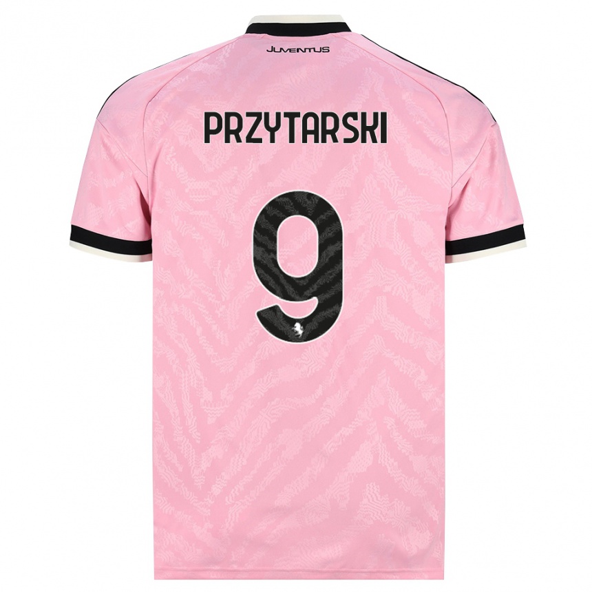 גברים כדורגל Aleksander Przytarski #9 ורוד שחור הרחק ג'רזי 2026/27