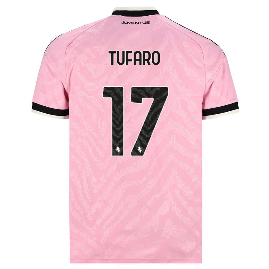 גברים כדורגל Gabriele Tufaro #17 ורוד שחור הרחק ג'רזי 2026/27