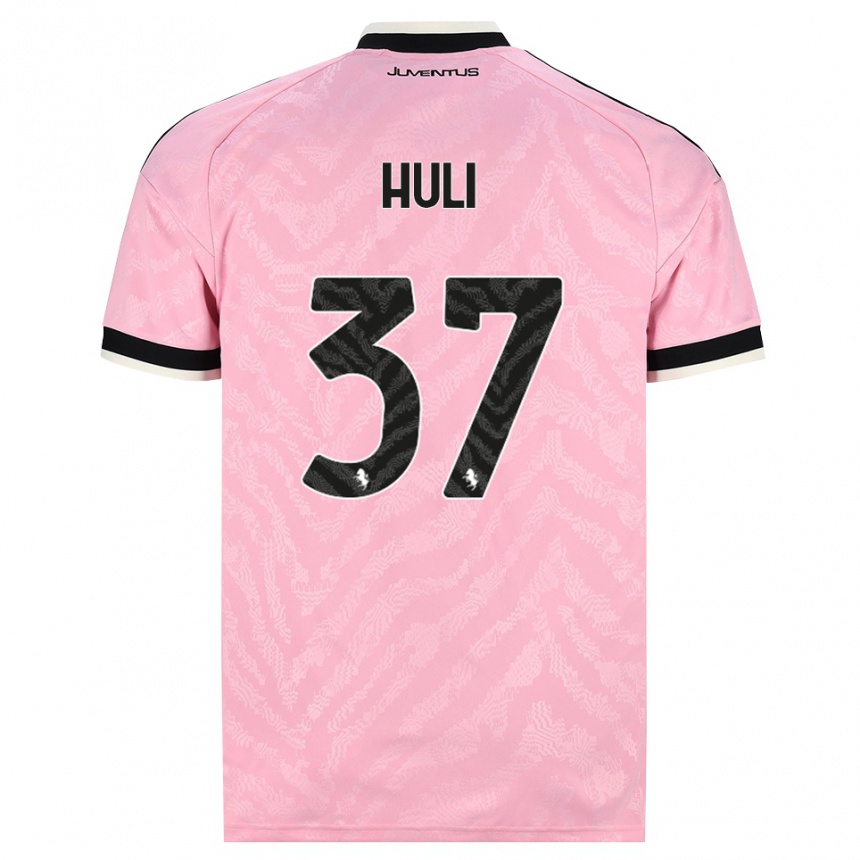 גברים כדורגל Raffaele Huli #37 ורוד שחור הרחק ג'רזי 2026/27 גברים כדורגל Raffaele Huli #37 ורוד שחור הרחק ג'רזי 2026/27